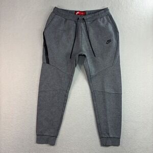 Nike Tech Fleece Jogger Pants Men L Gray Tapered Sweatpants Stretch 805162-091